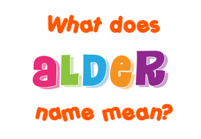 Meaning of Alder Name