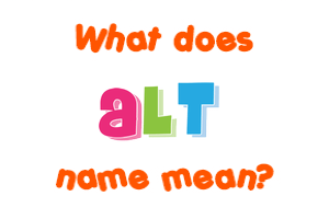 Meaning of Alt Name