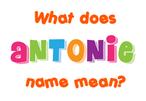 Meaning of Antonie Name