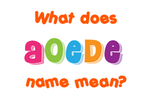 Meaning of Aoede Name