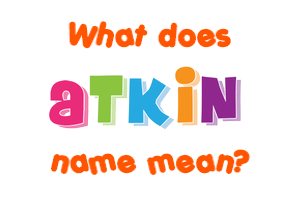 Meaning of Atkin Name