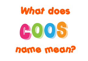 Meaning of Coos Name