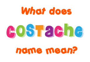 Meaning of Costache Name