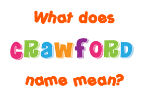 Meaning of Crawford Name