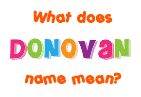 Meaning of Donovan Name