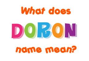 Meaning of Doron Name