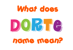 Meaning of Dorte Name