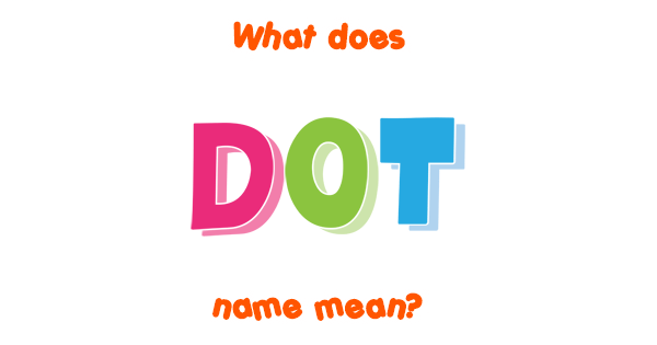 What Does Dots Mean In Slang