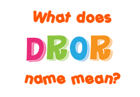 Meaning of Dror Name