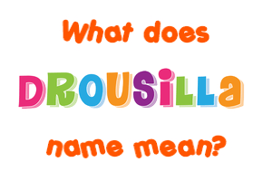 Meaning of Drousilla Name