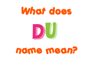 Meaning of Du Name