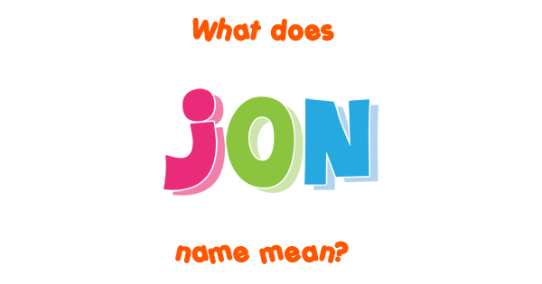 What Does The Name Jon Mean In The Bible