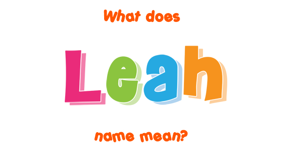 what does leah mean in english