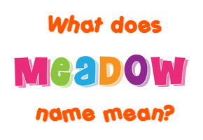 Meaning of Meadow Name