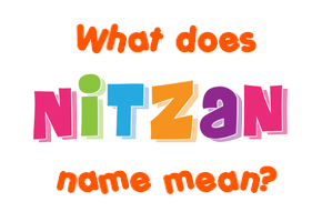 Meaning of Nitzan Name