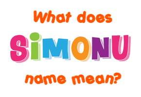 Meaning of Simonu Name