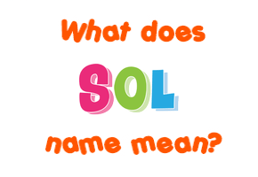 Meaning of Sol Name