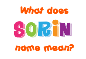 Meaning of Sorin Name