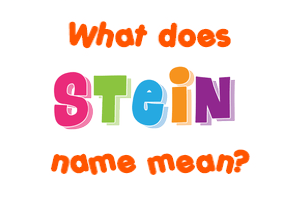 Meaning of Stein Name