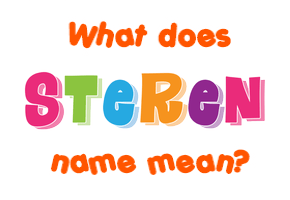 Meaning of Steren Name