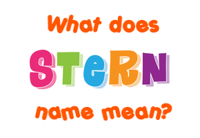 Meaning of Stern Name