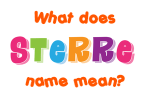 Meaning of Sterre Name