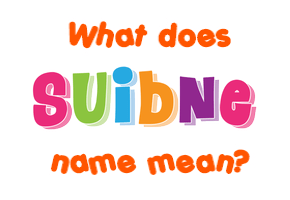 Meaning of Suibne Name