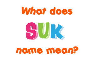 Meaning of Suk Name