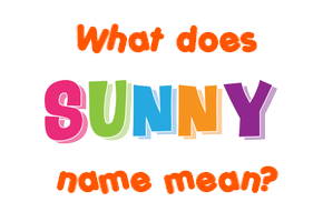 Meaning of Sunny Name