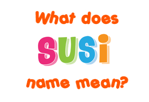 Meaning of Susi Name