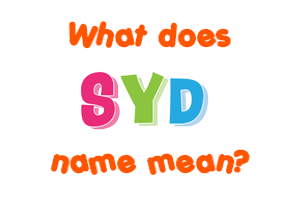 Meaning of Syd Name