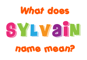 Meaning of Sylvain Name