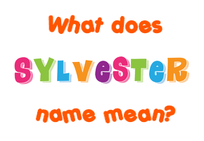 Meaning of Sylvester Name