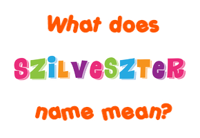 Meaning of Szilveszter Name