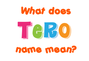 Meaning of Tero Name