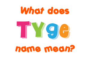 Meaning of Tyge Name