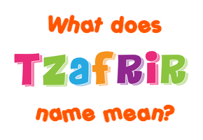 Meaning of Tzafrir Name