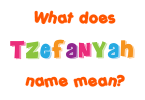 Meaning of Tzefanyah Name