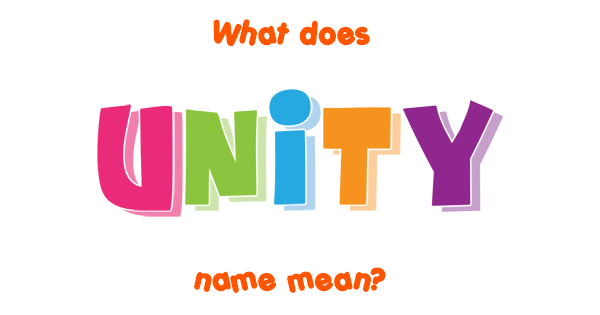 unity definition in writing
